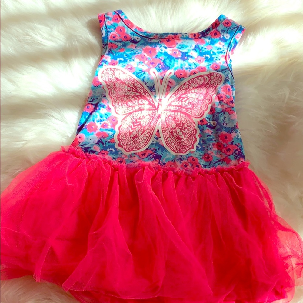 Pink & blue dress